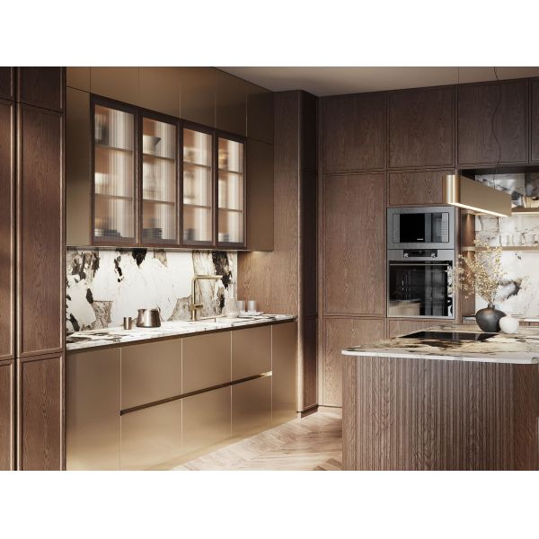 Wall Mounted Home Lacquer or Finish Modern Design Kitchen Cabinet Complete Set Wood Storage