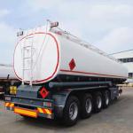 4 Axles 54000liters 6 Compartments Carbon Steel For Liquid Chemical Petroleum