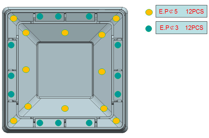 Multiple Colors HRA170 Resin 2 Cavity Mould Plastic Parts 2.5 Inch Base & Cap UV Protection