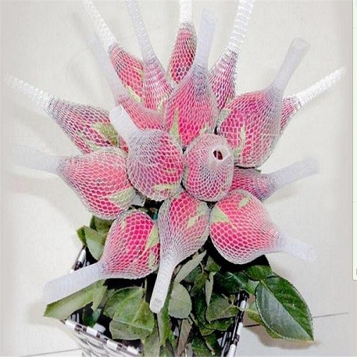 Mesh Packaging Sleeves White PE Extruded Rose Protection Bud Net