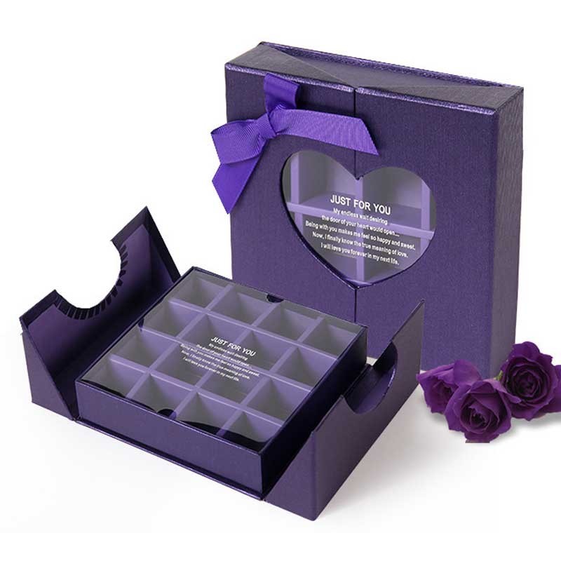 CMYK 2 Door Rigid Chocolate Gift Box Packaging OEM ODM