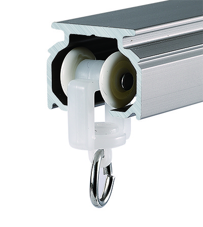Aluminum Alloy Smoothly Slide Curtain Rod Rings Ceiling Mount