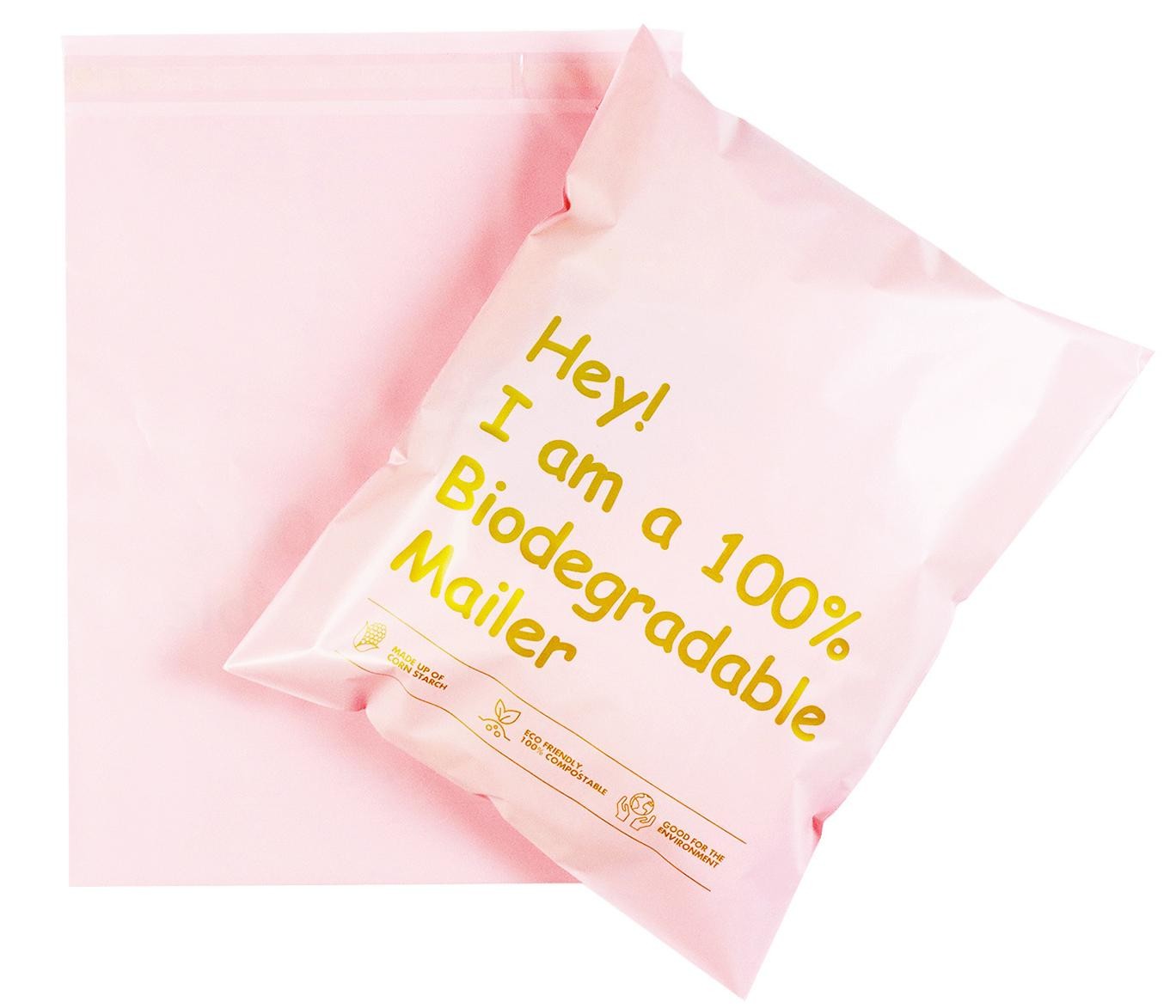 100% Biodegradable Cornstarch PLA Compostable Mailers Custom