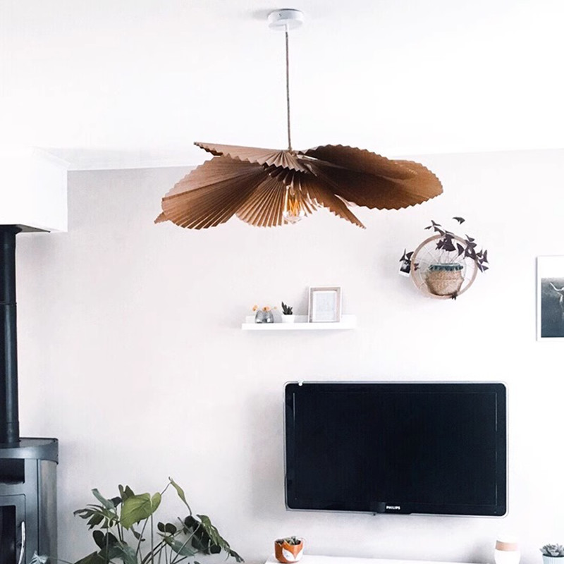 Wabi-sabi Paper Ceiling Lamp Living Room Shop Led Ceiling Chandelier Kitchen Island Pendant Lights(WH-AP-580)