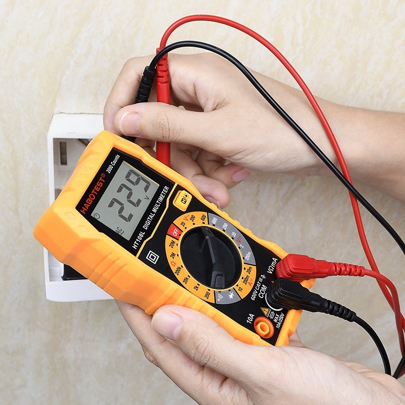 200mA 600 Volt True RMS DMM , 2000 Counts AV DC Voltage Tester