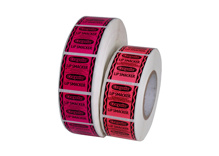 Hard - Wearing Custom Adhesive Labels Pink Color Non Toxic For Lip Balm