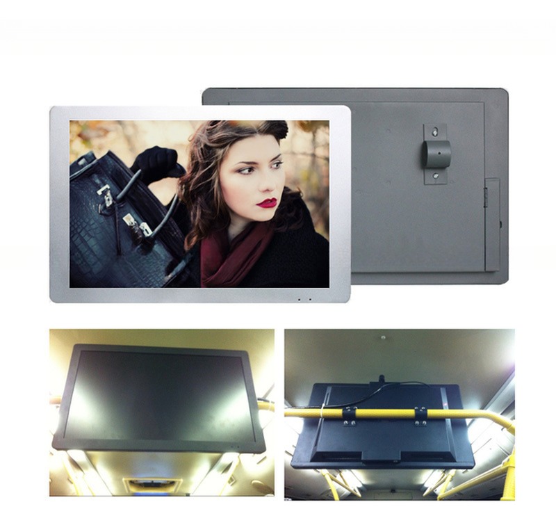 Shockproof 15 Inch Bus LCD Advertising Monitor Support HDMI VGA AV Inputs