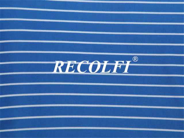 Simple Line Spandex Knitted Fabric Material Eco Green Elastic Lycra
