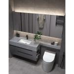 Custom Bathroom Vanity Units Slate Washbasin Toilet Combination Smart LED