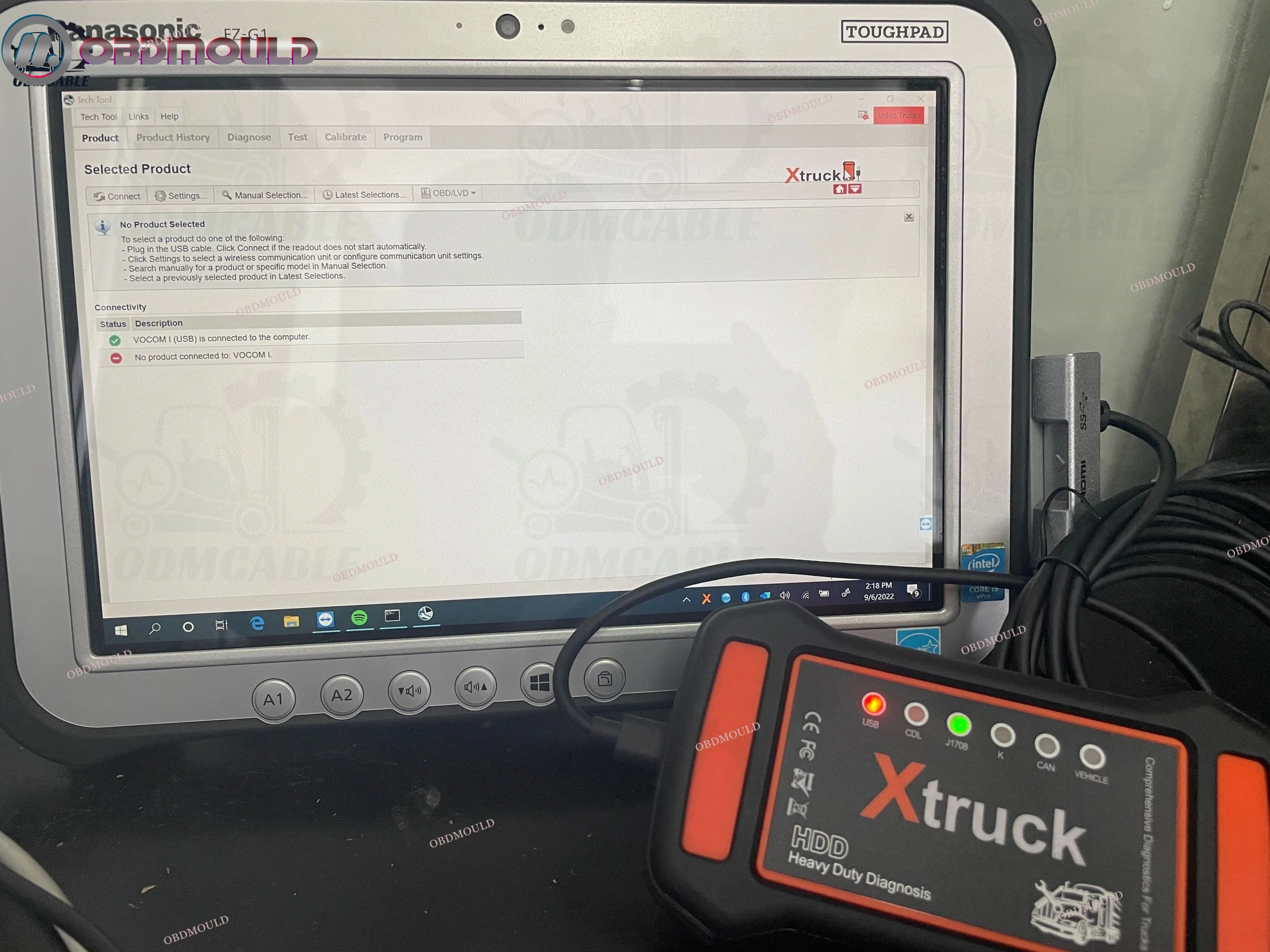 XTRUCK Y009 multi brand heavy construction machinery truck construction excavator diagnostic tool+CF19 laptop