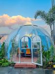 Aluminum Glamping Dome Tents Diameter 5m Waterproof Dome Tents