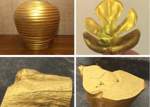 China Eco - Friendly Shiny Gold Wall Paint Gold Coloured Odourless Anti - Peeling wholesale