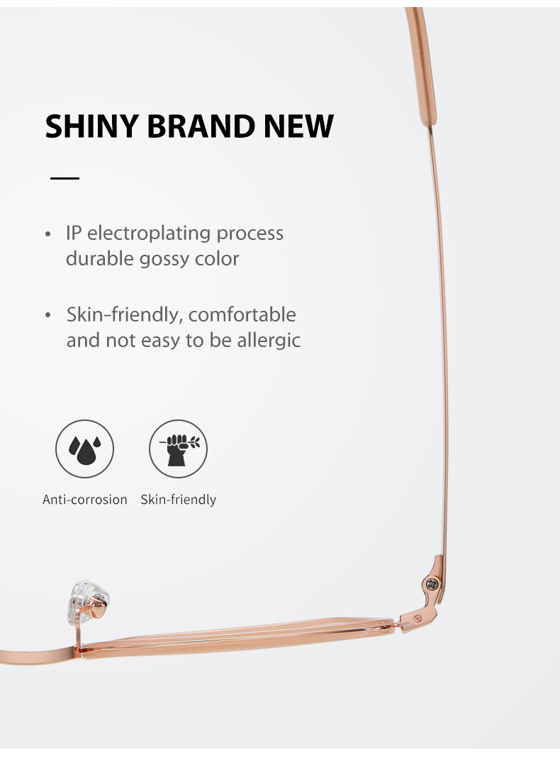 Computer Acetate Reading Glasses Titanium Square Prescription
