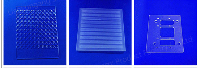 Chemical Quartz Glass Sheet , Fused Glass Plates Ground Polished Heat Resistant