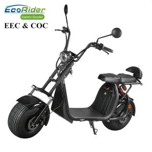 China 60V 12ah/20ah Two Wheels Electric Scooter EcoRider ES057 Citycoco 6-8 Hours Charging Time wholesale
