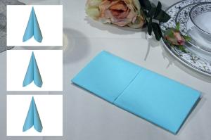 China Romantic Blue 40x40 Napkin , Premium 50-70gsm Paper Cocktail Napkins wholesale