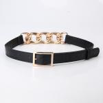 Waistband Adjustable Pu Leather Belts Chain 100cm Famale Ladies