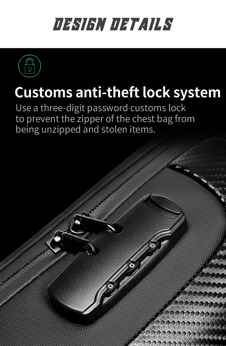 Factory wholesale anti theft waterproof custom men fashion shoulder chest crossbody sling bag for men