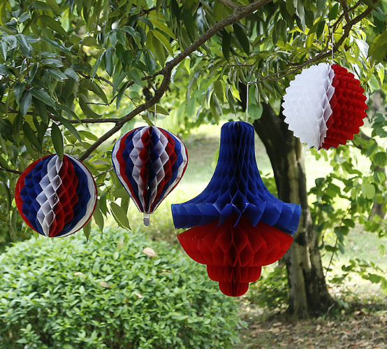 Holiday wedding decoration paper crafts custom multicolor honeycomb ball festive