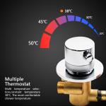 Distance 12.5CM Bathroom Fixtures And Fittings / 38 Degree Thermostatic Shower