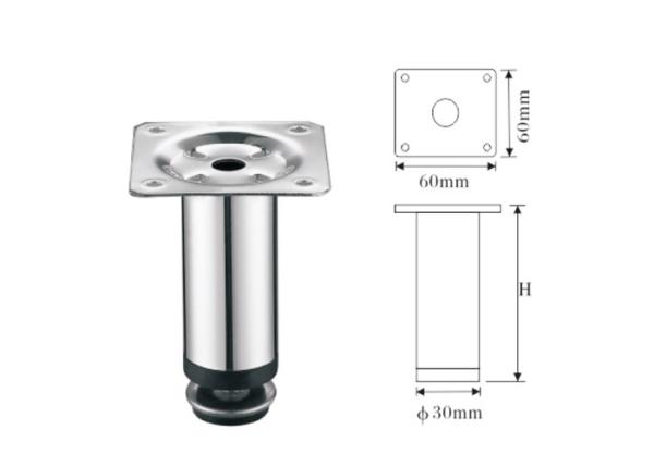 Adjustable Modern Sofa Legs , Stainless Steel Modern Furniture Legs Fashionable