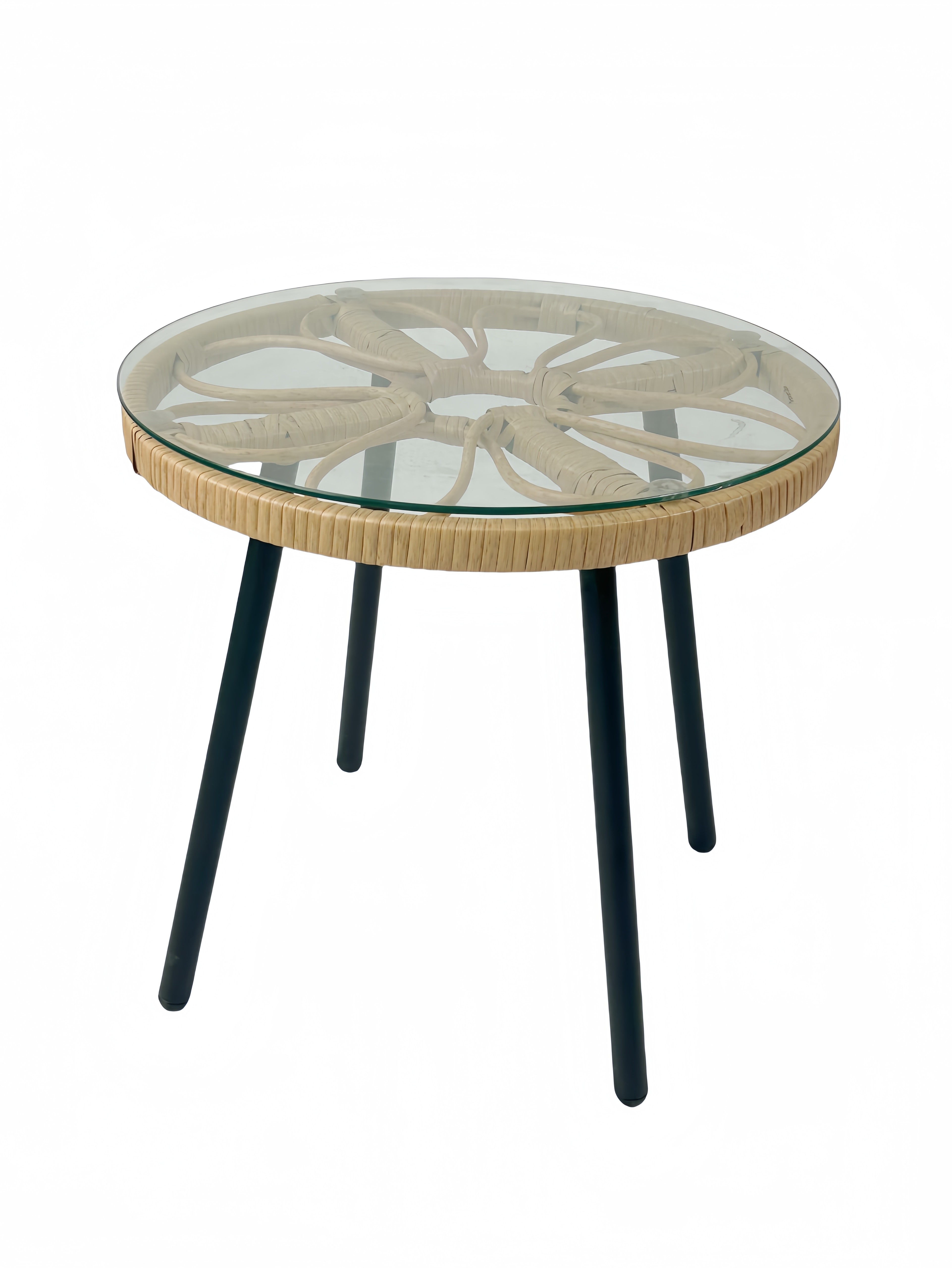 ODM OEM Garden Furniture Rattan Table And Chairs Rocking PE Rattan Woven Coffee
