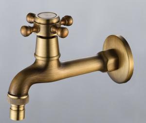 China Antique Brass Bibcock 4 6 Point CE Outdoor Water Tap And Sprayer wholesale