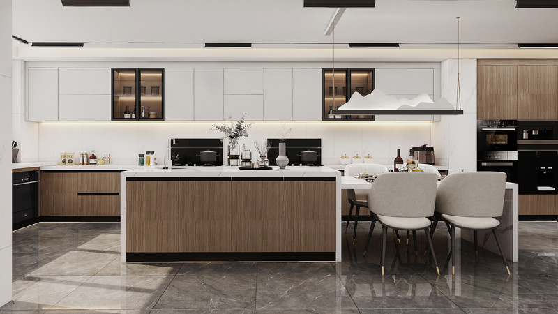 Extra Large Countertop White Kitchen Cabinet Good Elegance And Functionality