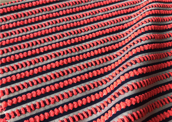 Wet Printing Patterned Polyester Fabric , Spandex Lycra Polyester Jersey Fabric
