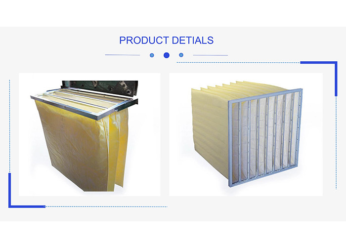 F9 95% RH Pocket Air Filter MAU HVAC Bag Filter 3200m3/H Airflow