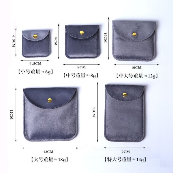 Velvet Snap Jewelry Bag Velvet Bag Jewelry Bag Gold Buckle Flip Jewelry Bag Ring Bracelet Necklace Storage Bag