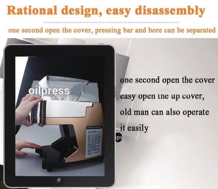 Mini household oil press machine with high quality 304 stainless steel