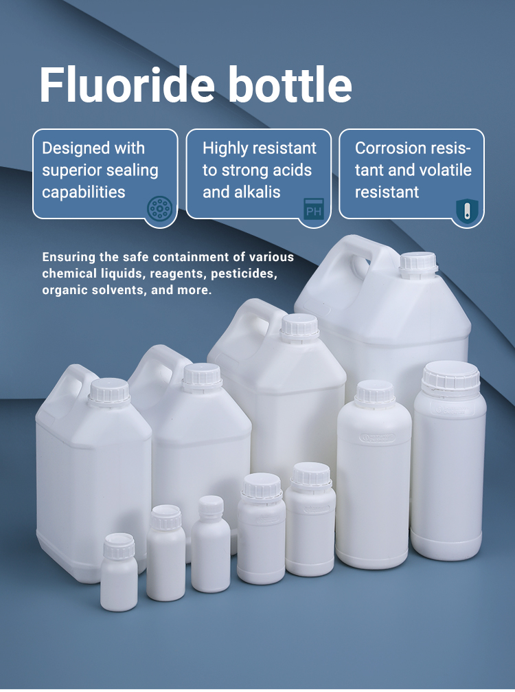 HDPE 500ml Thick Fluorinated Bottle for Chemical Reagent and Organic Solvent Packaging