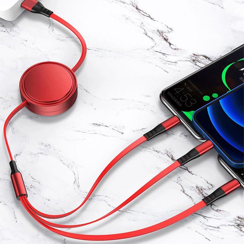 Retractable Multiple OD 3.5mm Universal Charging Cables Custom Logo