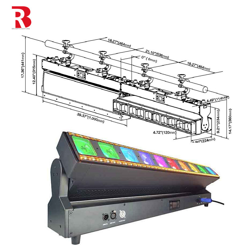 IP20 LED Bar Beam Moving Head Stage Light LCD Display For Wedding Party Stage Effect
