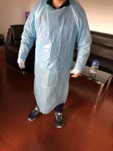 China OEM 120CM CPE Disposable Protective Clothing wholesale