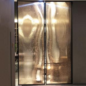 China Bronze Copper Wire Mesh Art Laminated Glass shower Screen wholesale