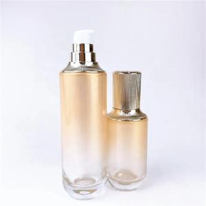 China Sophisticated Glass Bottle Set for Packaging Skin Care Lotion and Face Cream Jars wholesale