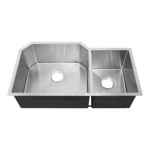 China 35''*20'' Brushed Stainless Steel Undermount Sink , Double Basin Utility Sink wholesale