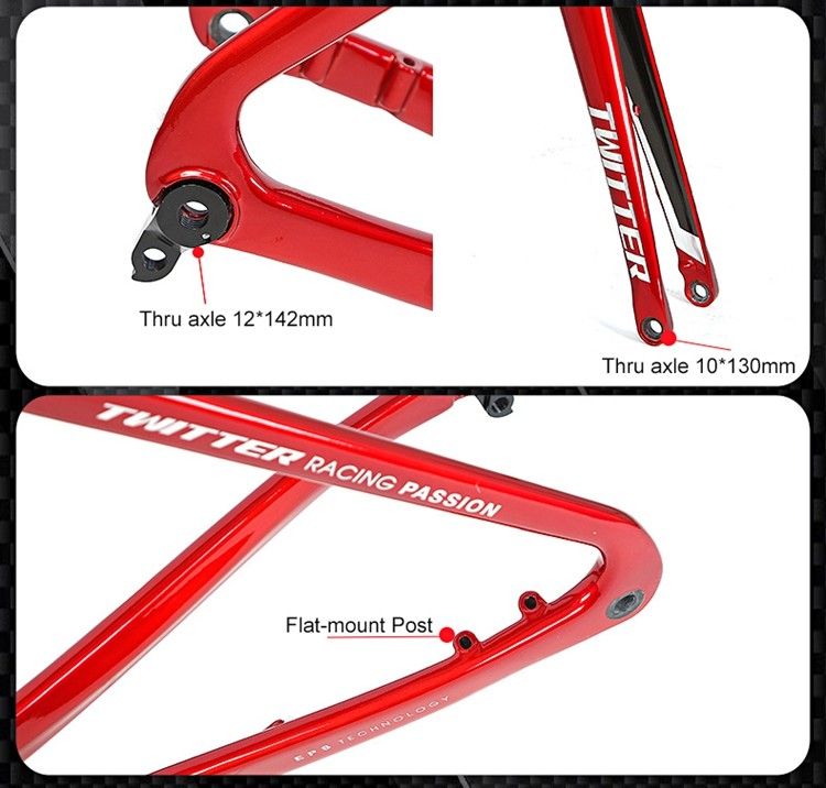 52cm 700C Carbon Road Bike Frame Aero Twitter Thunder For Road Bicycle