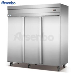 China Silver Restaurant Upright Freezer , Removable Stainless Fridge Freezer wholesale