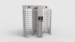 Flexible Pedestrian Glass Turnstile Doors Access Control Security Systems