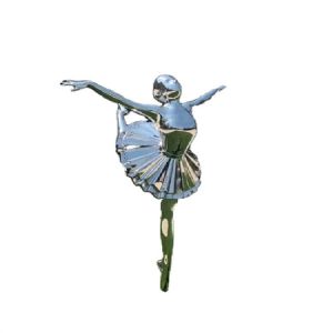 China Stainless Steel Ornaments Metal Sculpture Metal Ballerina Dancing Statue wholesale