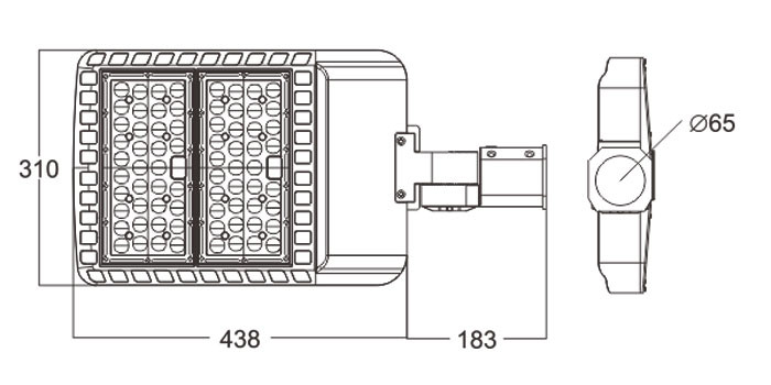 Waterproof 150W Led Street Light IP66 Shoebox Led Parking Lot Lights 5500K