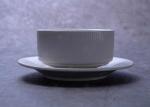 Lead Free 210ml Soup Ceramic Bowl Set With Saucers