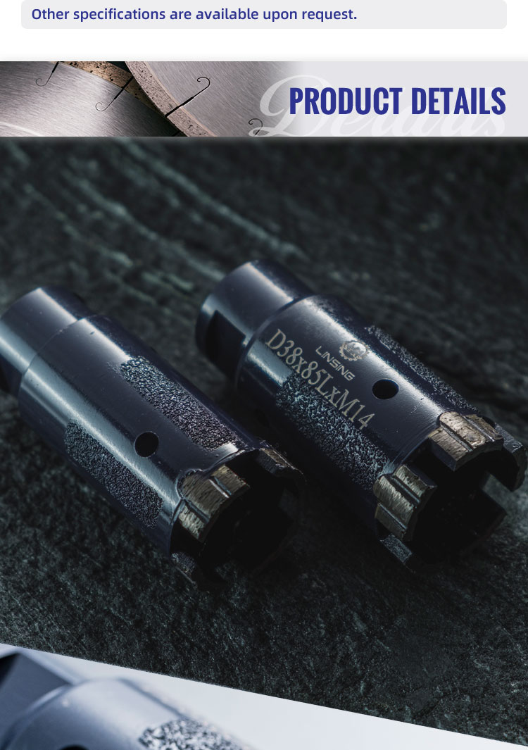 Straight Shank Wet Using Sintered Diamond Core Drill Bit for Granite Stone Drilling