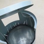 Round Street Furnitures D493mm H850mm Outdoor Litter Bins