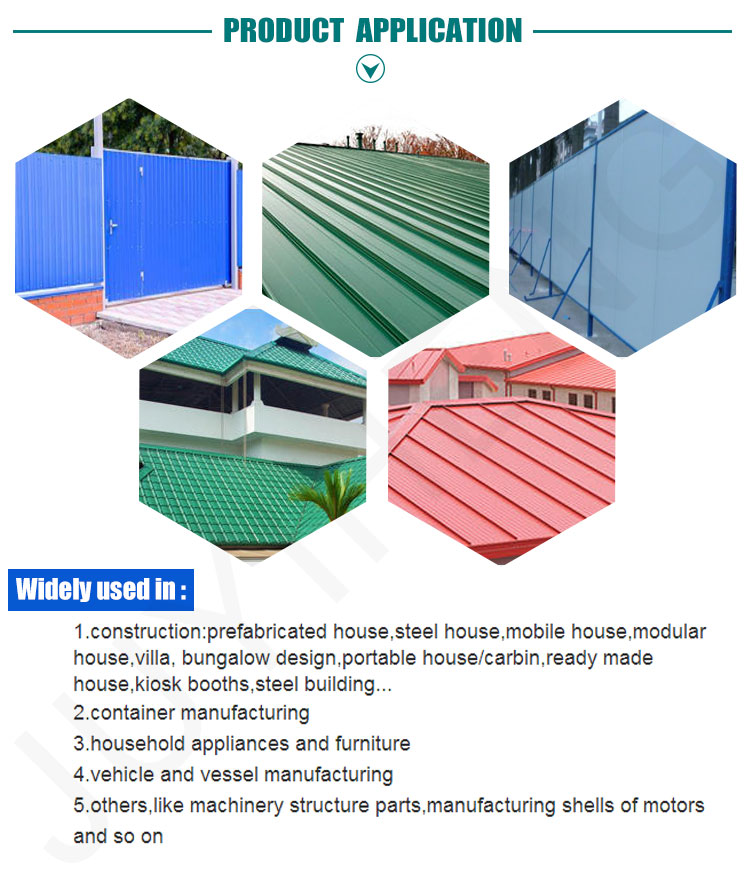 0.25mm Colour Coated Metal Sheet Prepainted Aluzinc Roofing Sheets Z30