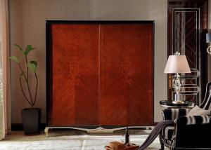 China Bespoke Wardrobe closets for Villa house luxury furniture by Ebony wood in Glossy painting with Soft doors factory direc wholesale