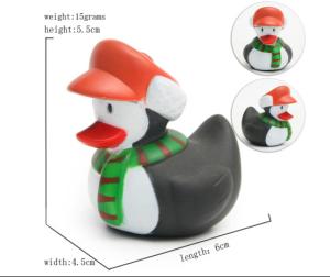 China Cute Deer / Penguin Christmas Rubber Duck Baby Tub Toys 6cm Length *4.5cm Height wholesale
